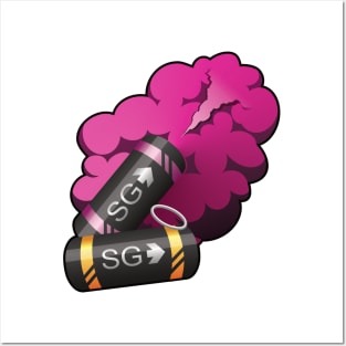 smoke grenade - pink Posters and Art